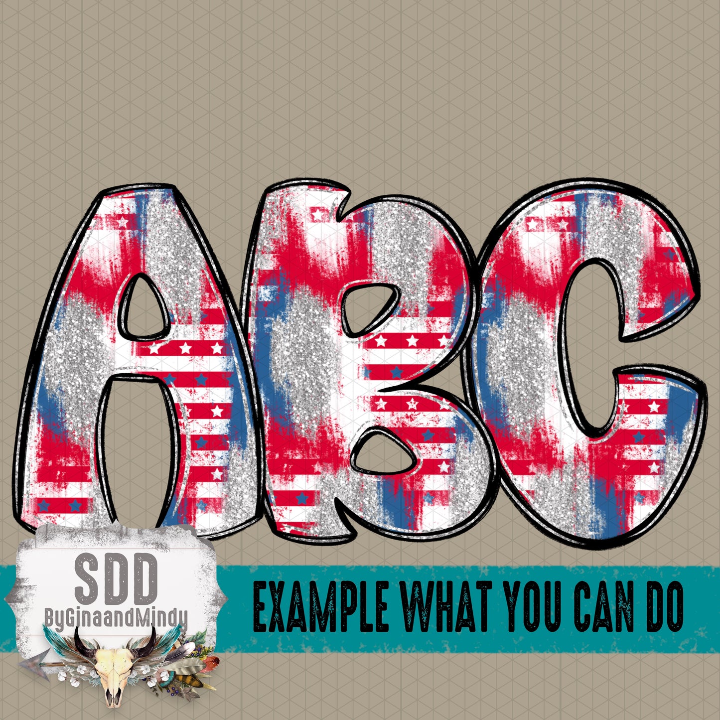 Patriotic Brush Strokes Paper (Not Seamless)