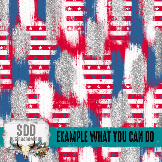 Patriotic Brush Strokes Paper (Not Seamless)
