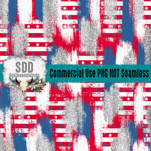 Patriotic Brush Strokes Paper (Not Seamless)