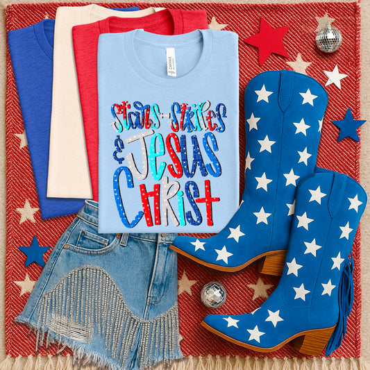Stars Stripes & Jesus Christ Doodle