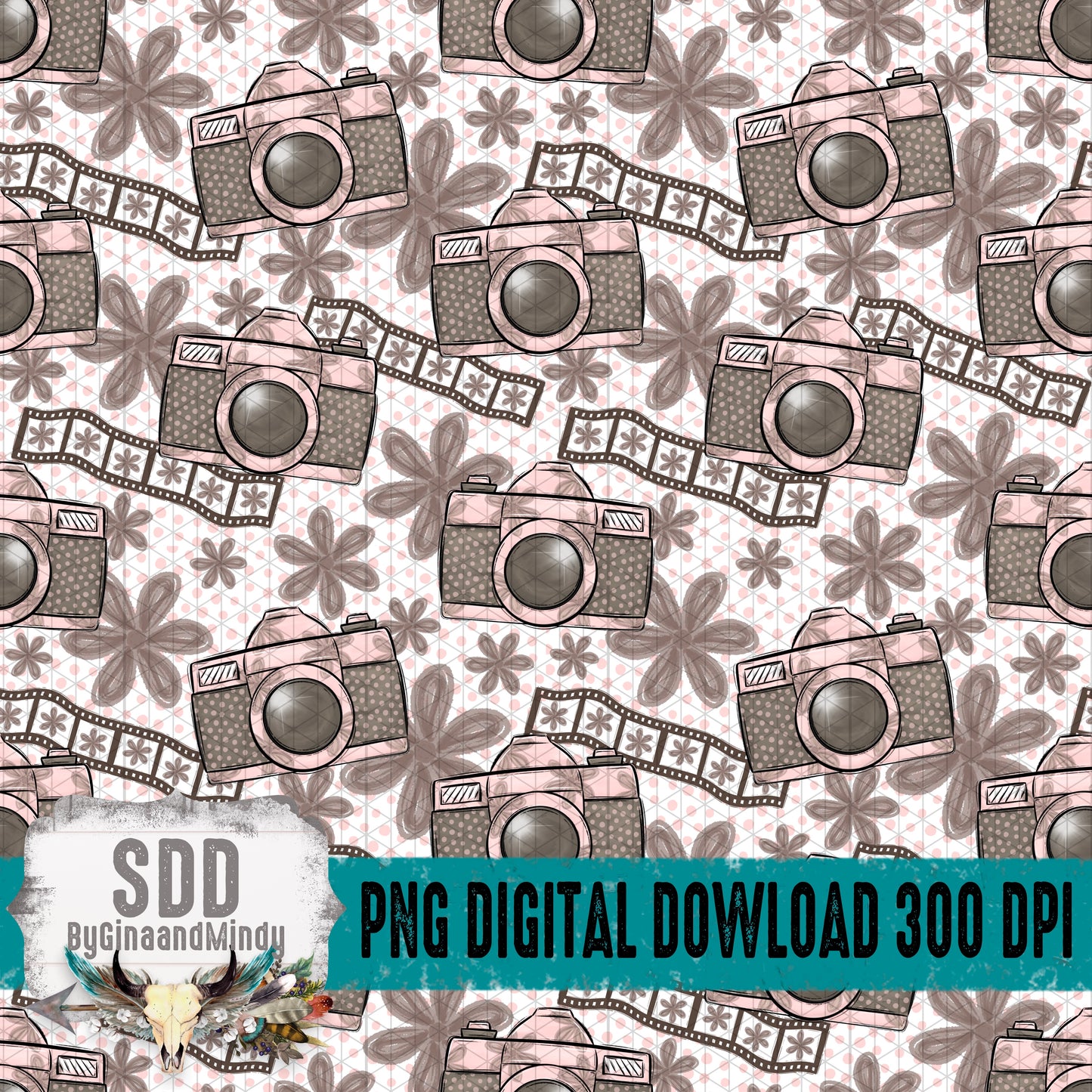 Boho Floral Camera Seamless Bundle