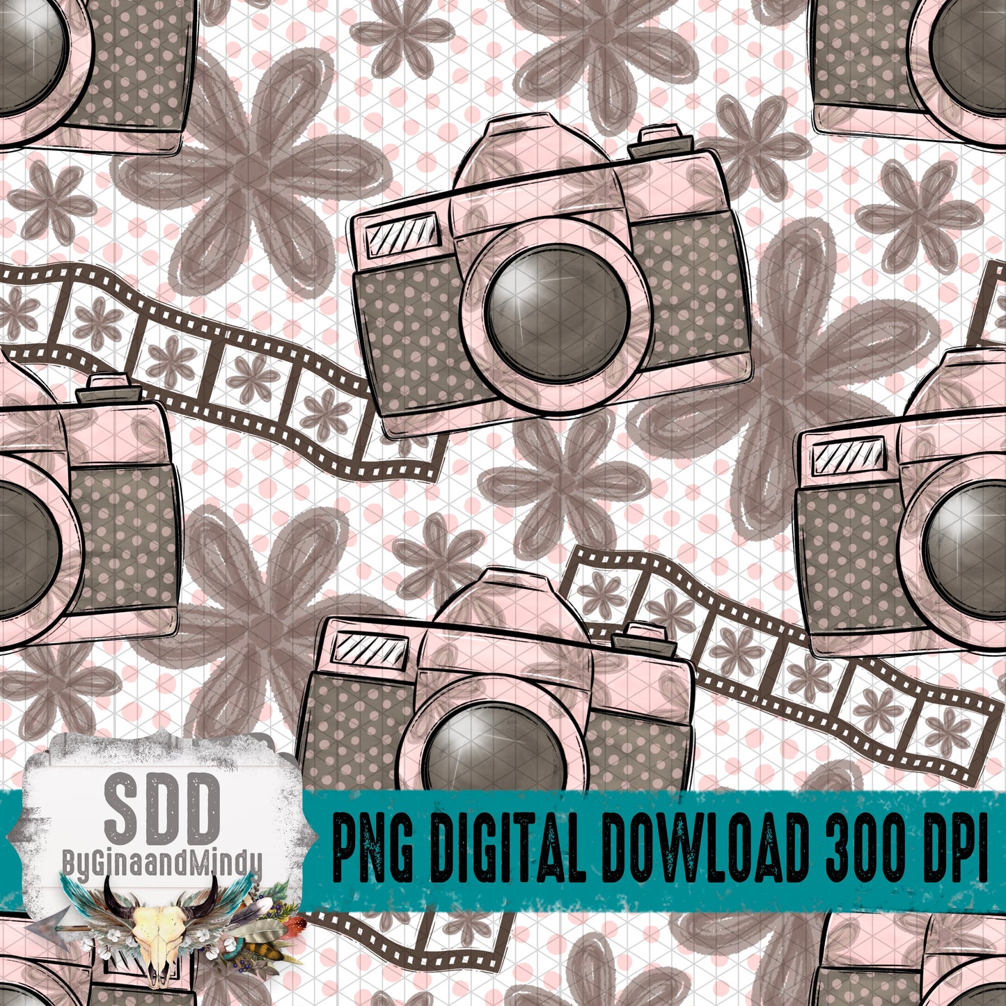 Boho Floral Camera Seamless Bundle