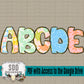 Summer Feels Doodle Alpha Set (5 Set Uppercase & Lowercase, 0-9, + Special Characters)