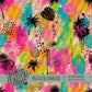 Summer Neon Mixed Media Collage Digital Paper (Not Seamless)
