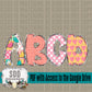 Summer Patches & Doodle Alpha (4 Set Uppercase & Lowercase, 0-9, + Special Characters)