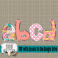 Summer Patches & Doodle Alpha (4 Set Uppercase & Lowercase, 0-9, + Special Characters)