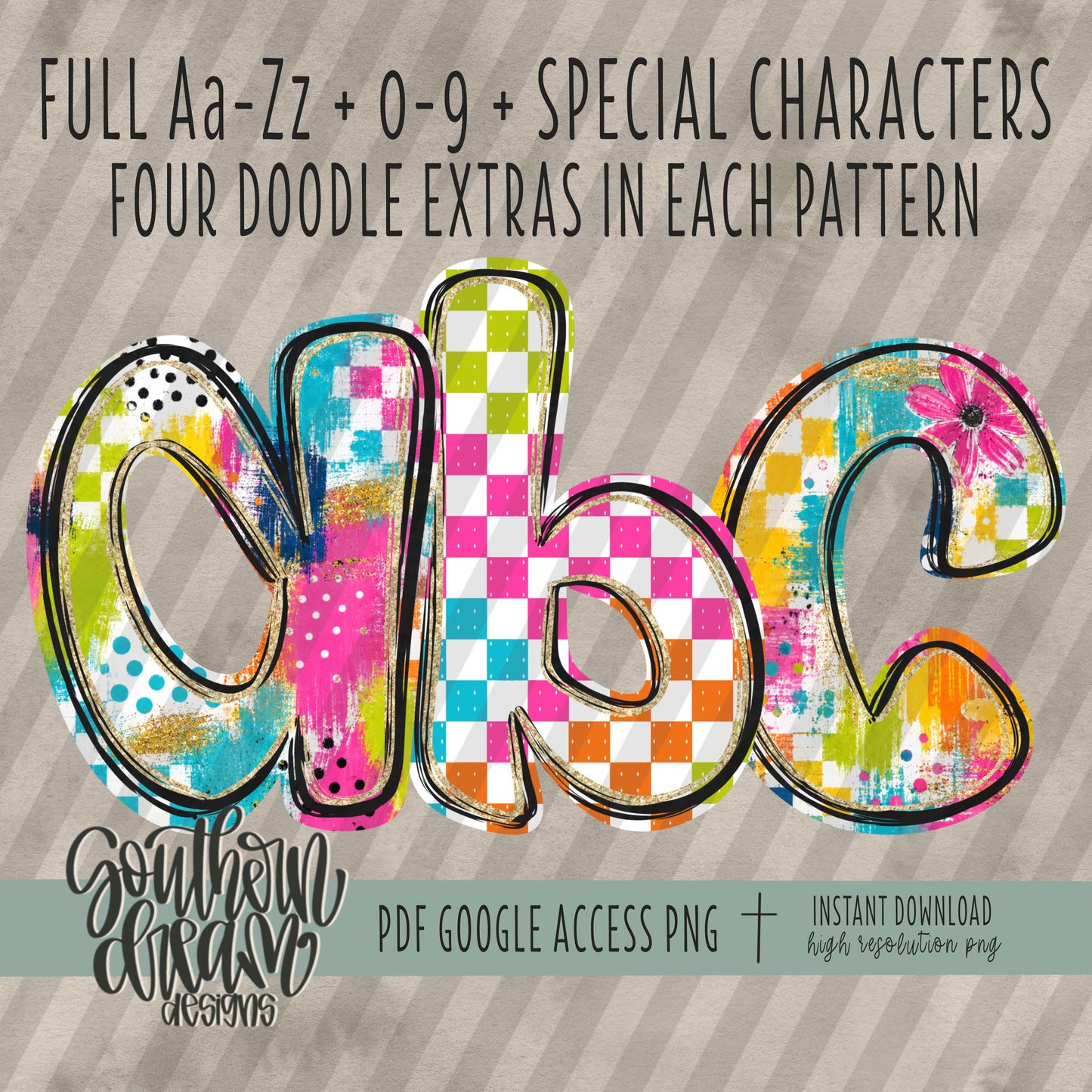 Summer Pop Alpha (3 Sets Aa-Zz, 0-9, Special Characters, Special Shapes)
