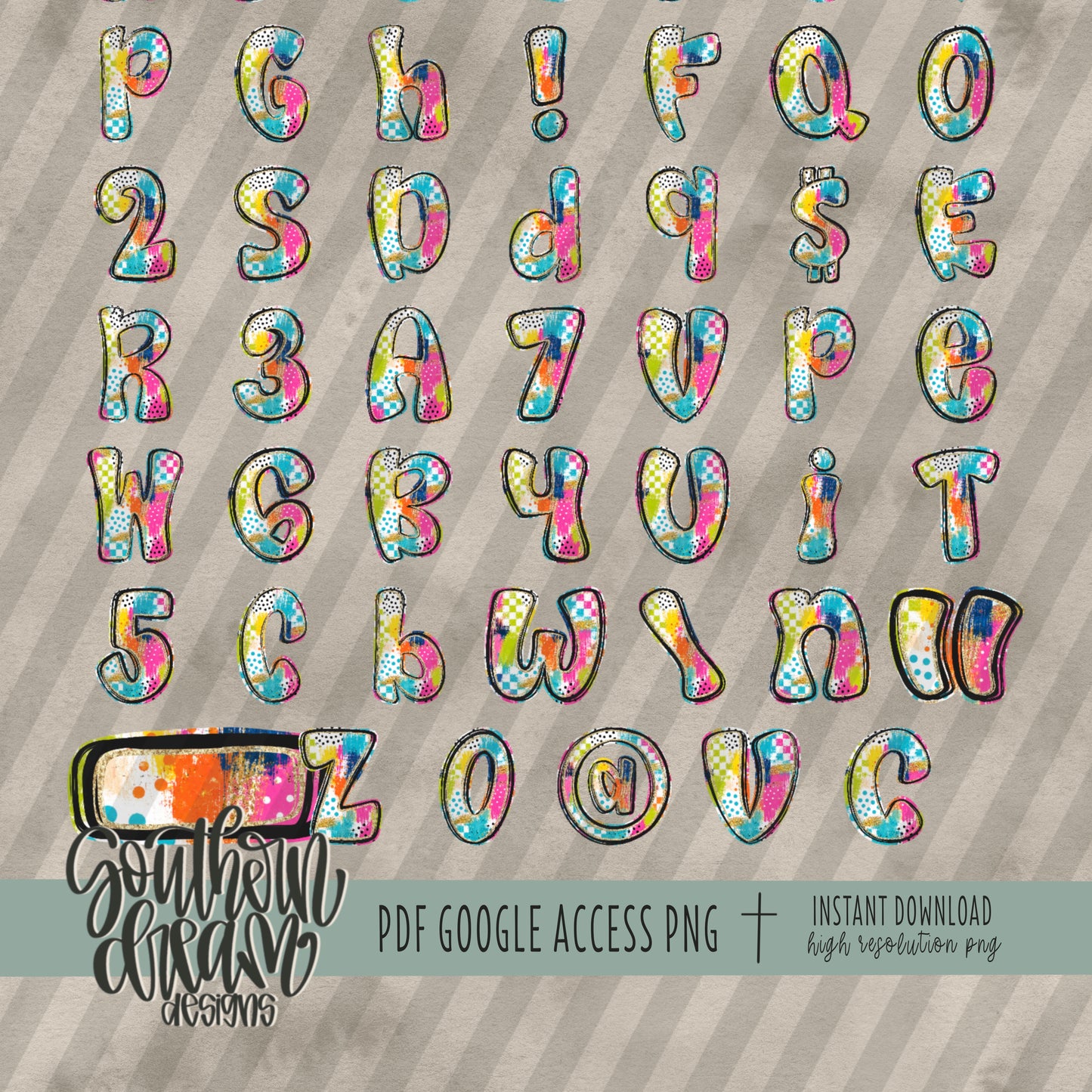 Summer Pop Alpha (3 Sets Aa-Zz, 0-9, Special Characters, Special Shapes)