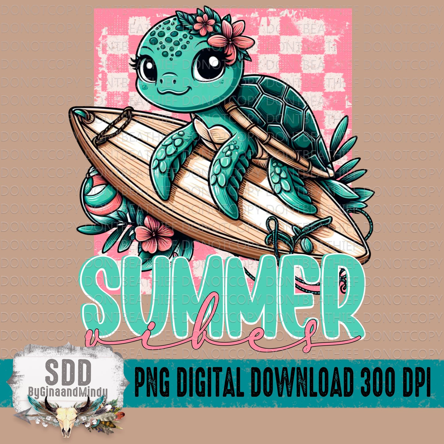 Summer Vibes Turtle Kids