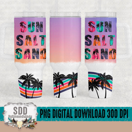 Sun Salt Sand 40 oz Tumbler Digital Design