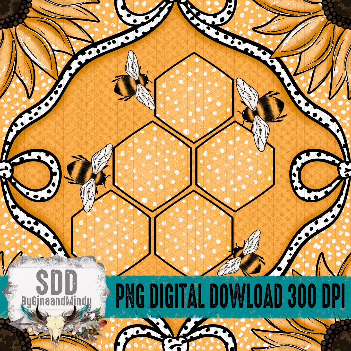 Sunflower Bee Seamless Bundle