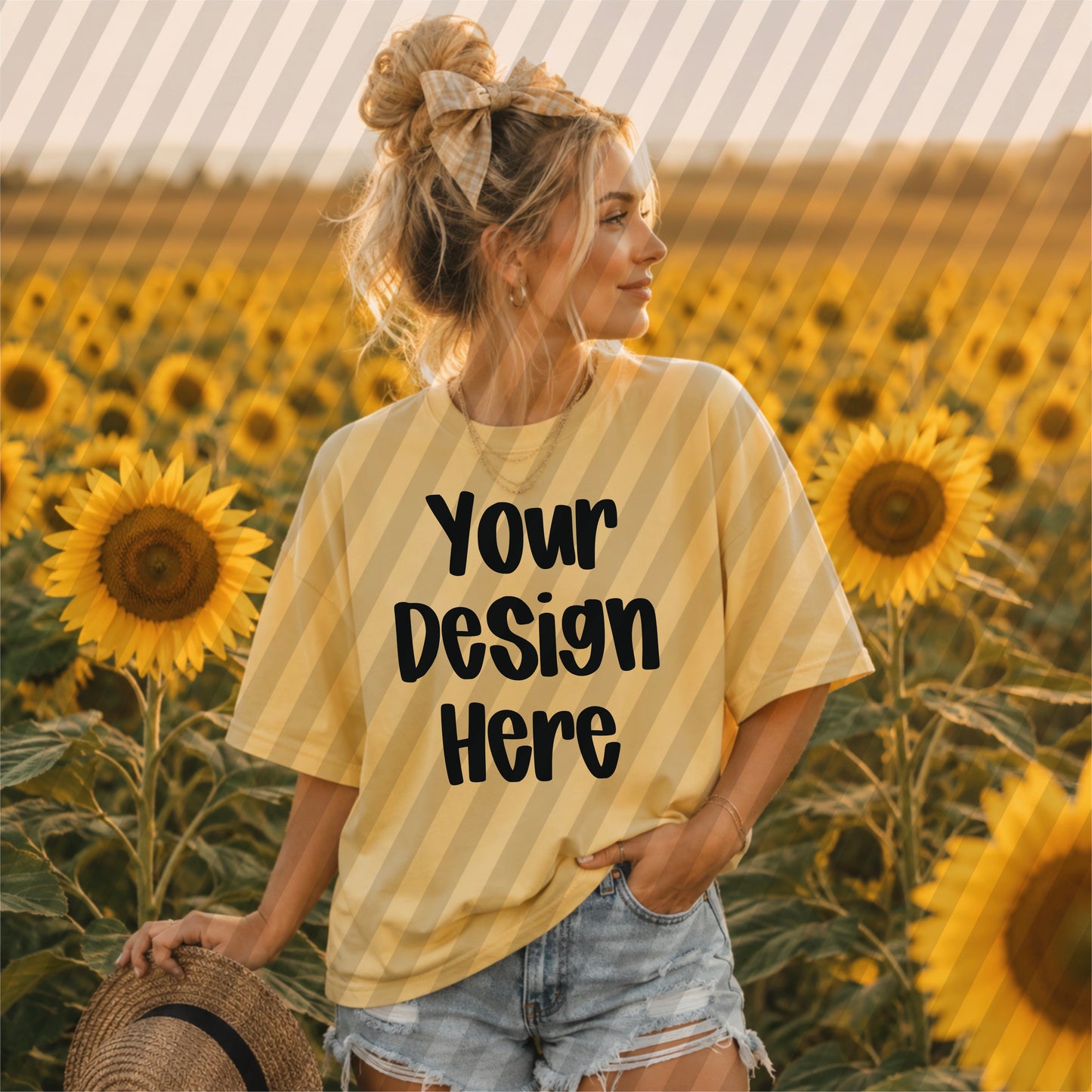 Sunflower Field T-Shirt Butter Yellow