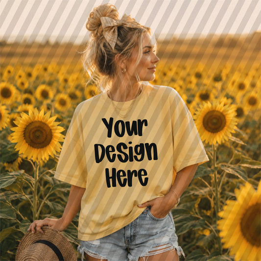Sunflower Field T-Shirt Butter Yellow