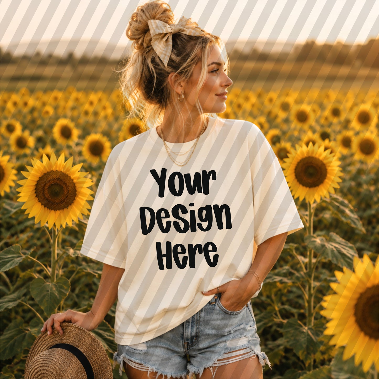 Sunflower Field T-Shirt Ivory