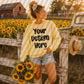 Sunflower Field Crew Sweatshirt Butter Yellow