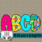 Sunny Days Doodle Alpha Set (4 Set Uppercase & Lowercase, 0-9, + Special Characters)