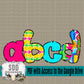 Sunny Days Doodle Alpha Set (4 Set Uppercase & Lowercase, 0-9, + Special Characters)