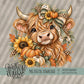 Sweet Fall Highland Cow