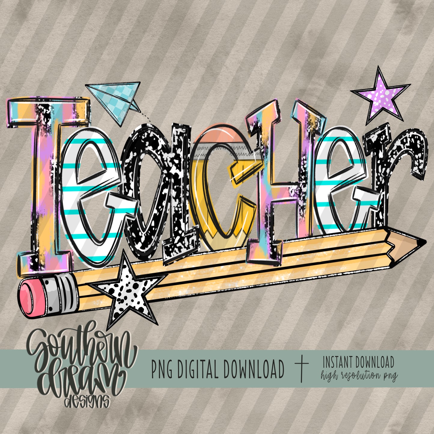 School Doodle Collection; Teacher