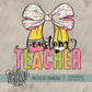 Teacher Pencil Bow Custom