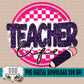Teacher Life Checkered Pink & Purple