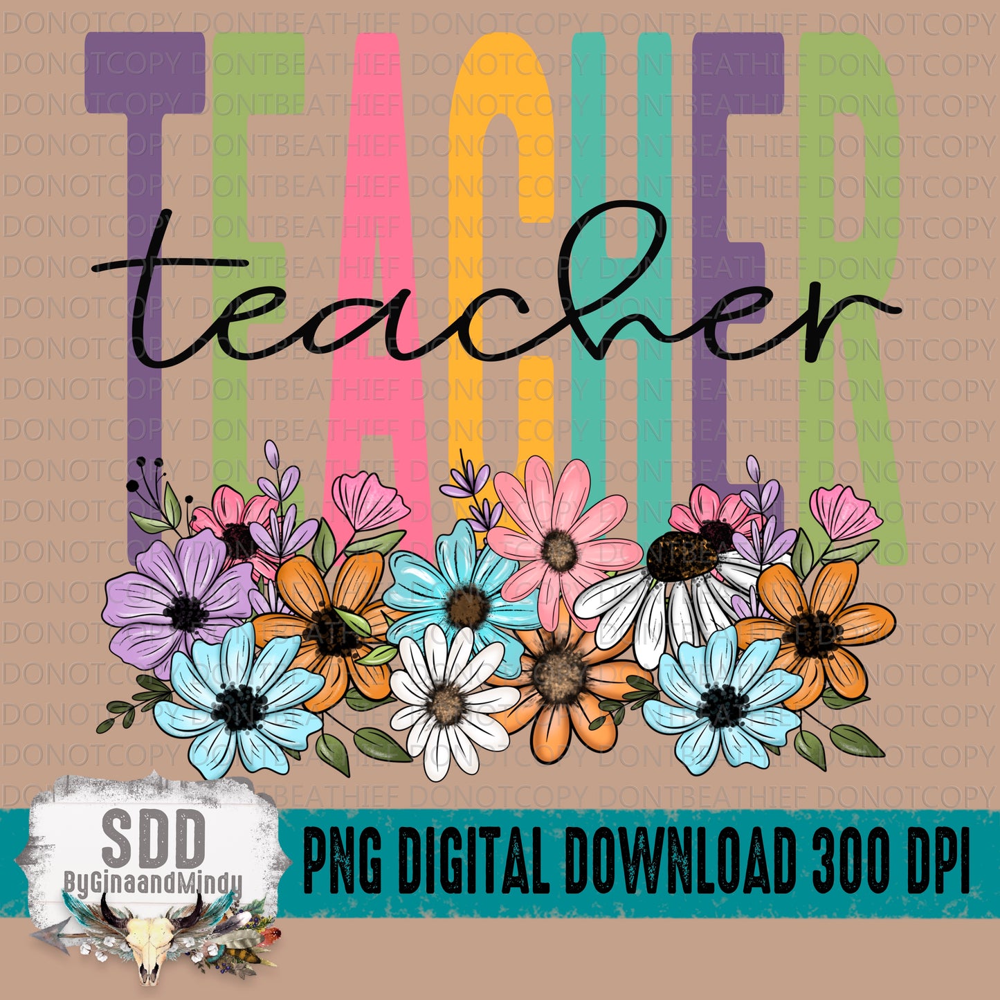 Spring Floral Name Collection; Teacher