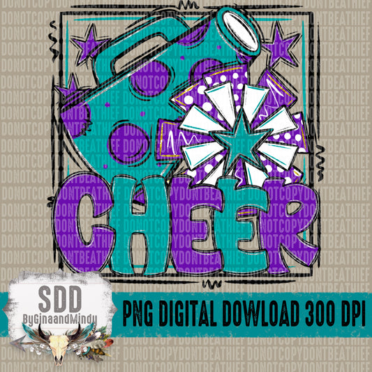 Cheer Bundle; Teal & Purple