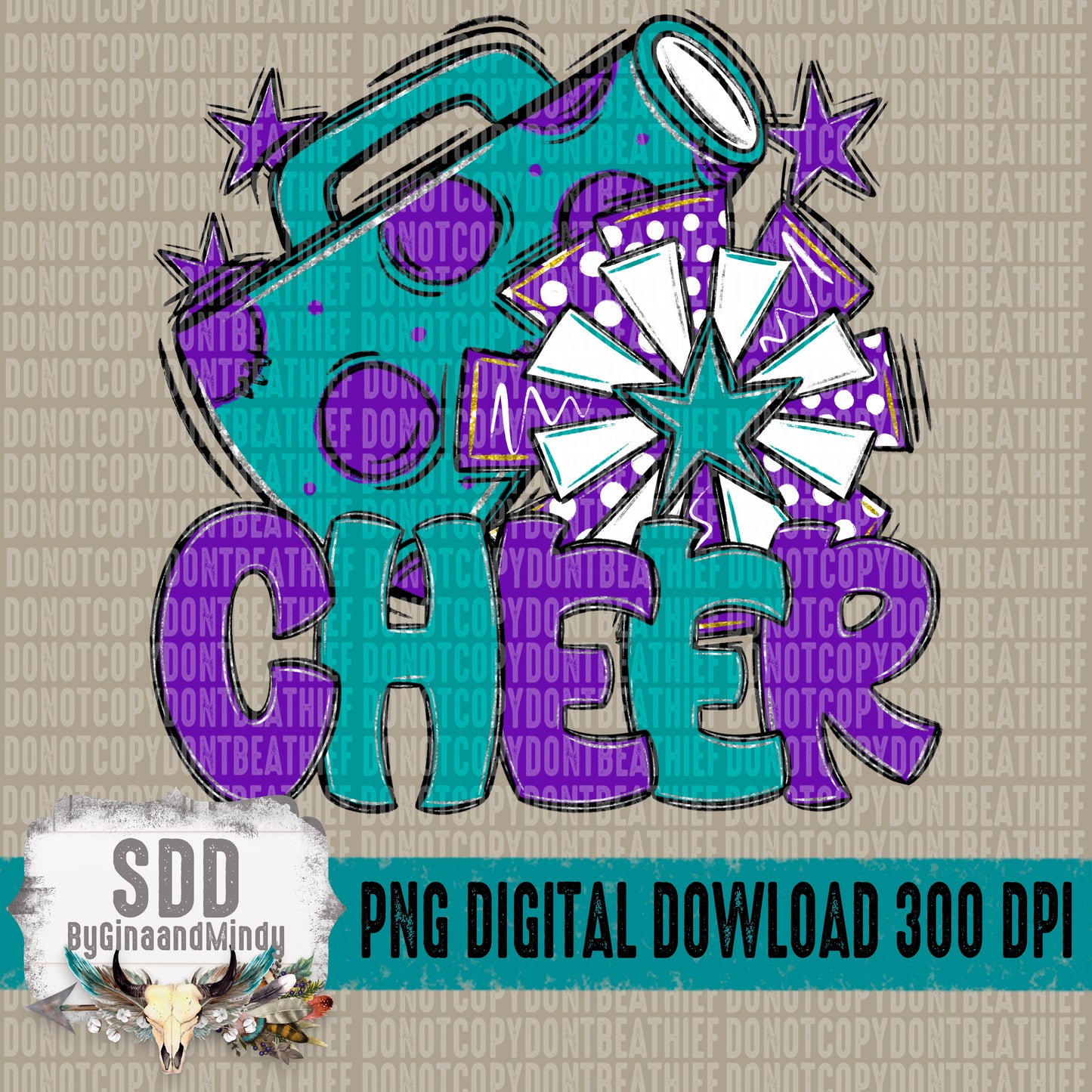 Cheer Bundle; Teal & Purple