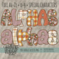 Gathered Doodle Alpha (5 Sets Aa-Zz, 0-9, Special Characters)
