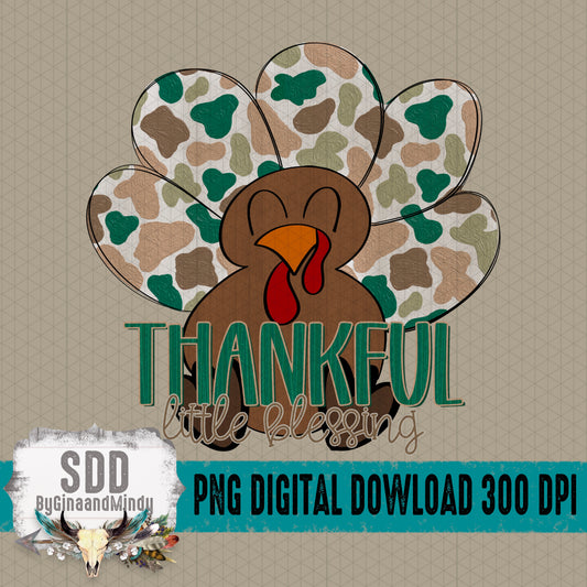 Thankful Little Blessing; Camo