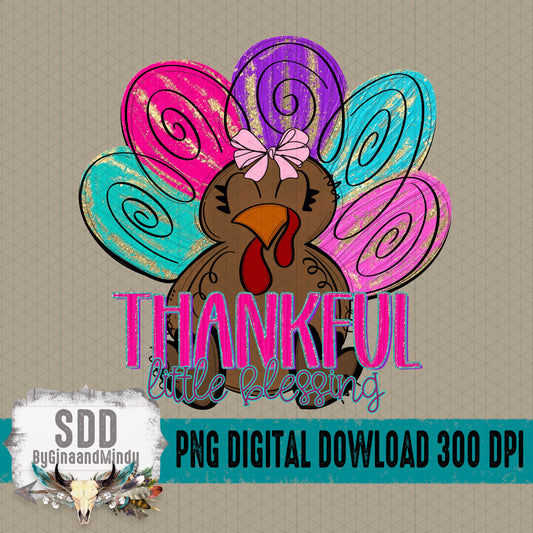 Thankful Little Blessing; Pink Girly