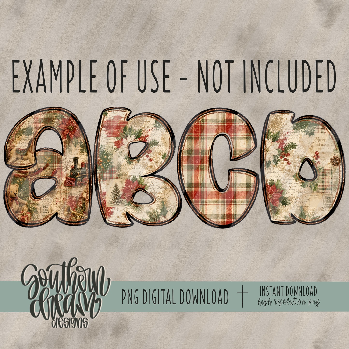 Timeless Christmas Classics Digital Paper BUNDLE (Not Seamless)