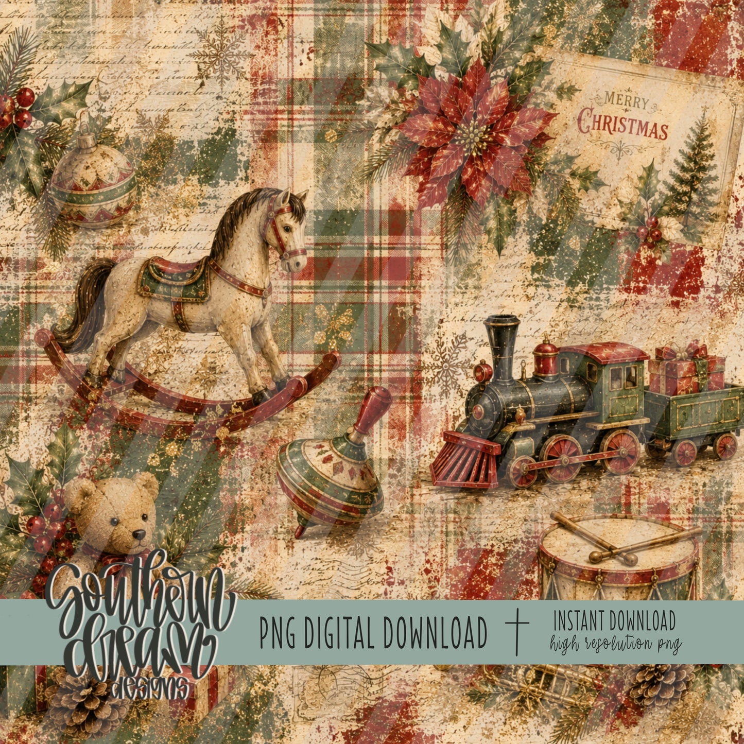 Timeless Christmas Classics Digital Paper BUNDLE (Not Seamless)