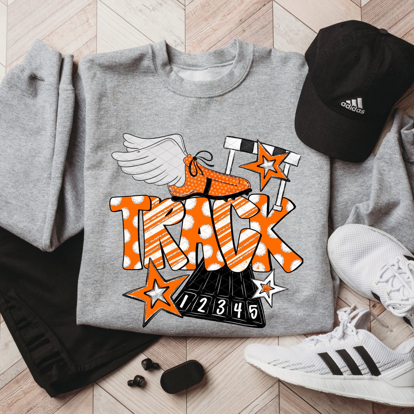 Track Doodle Collection; Orange