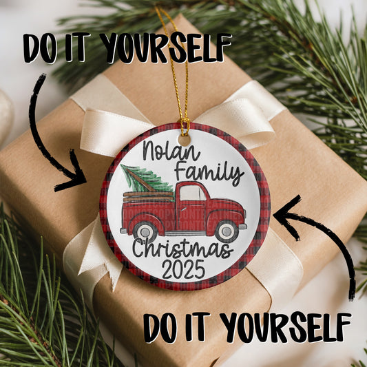 Red Truck Christmas Ornament DIY