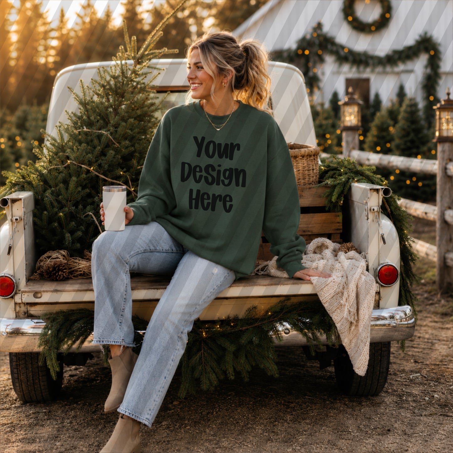 Truck Scene Military Green