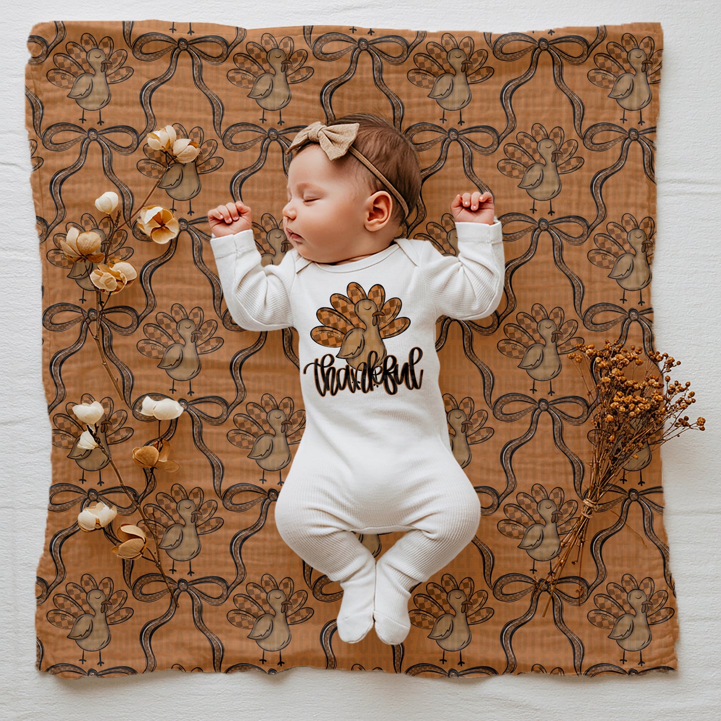 Turkey Bow Seamless Bundle