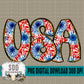 USA Doodle Letters