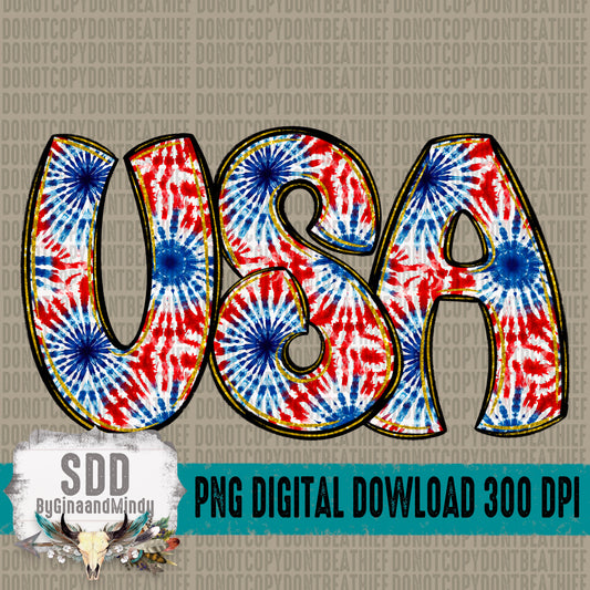 USA Doodle Letters