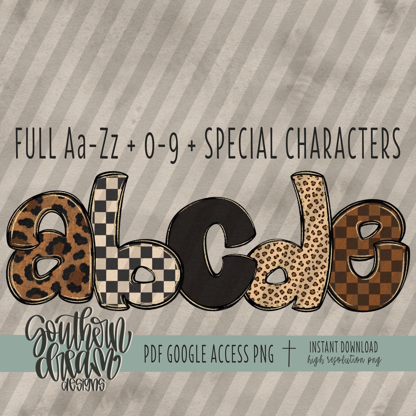 Untamed Doodle Alpha (5 Sets Aa-Zz, 0-9, Special Characters)