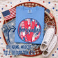 Patriotic Brush Strokes Circle DIY/Personalize; V