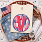 Patriotic Brush Strokes Circle DIY/Personalize; V