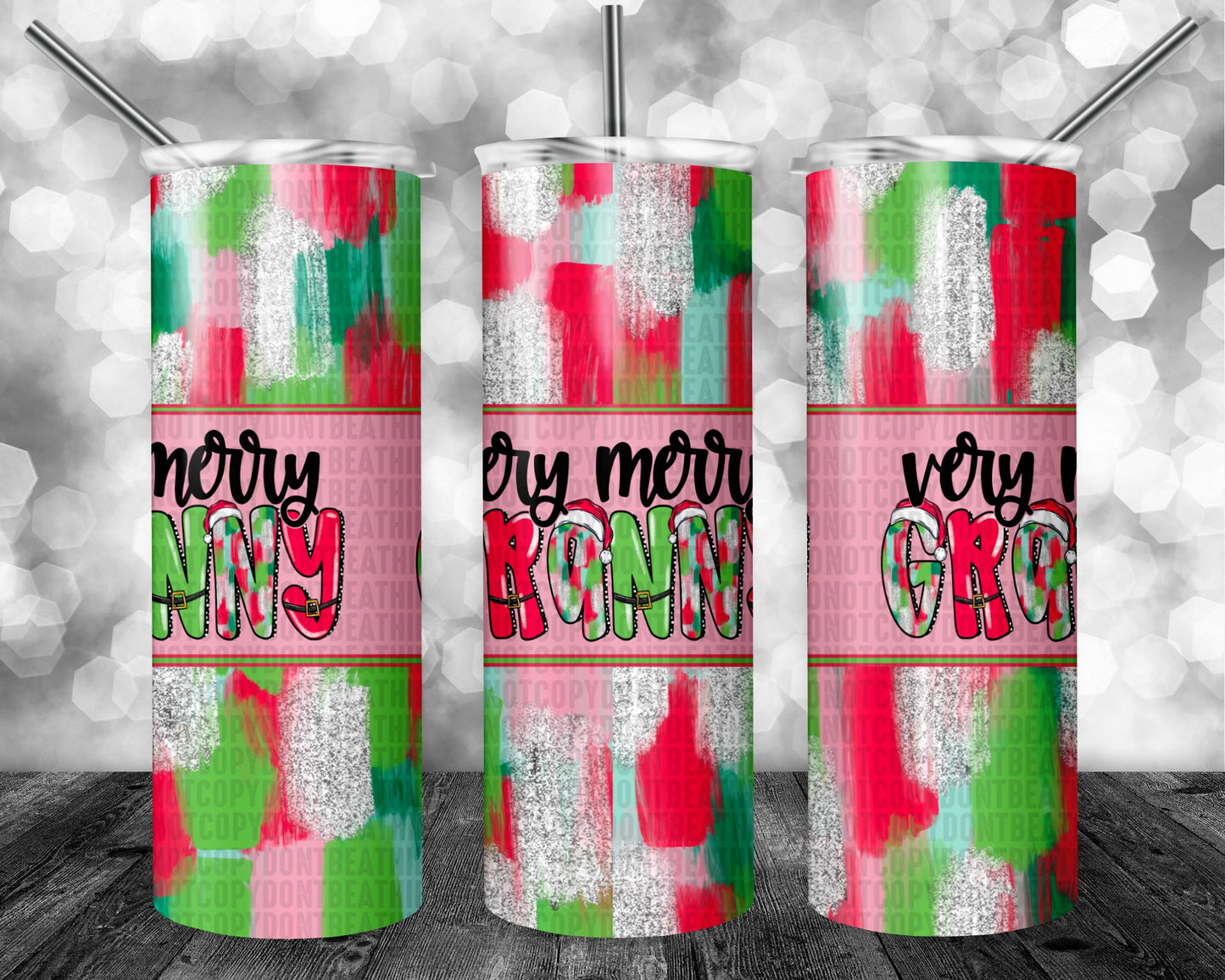 Very Merry Pink 20oz Tumbler Granny