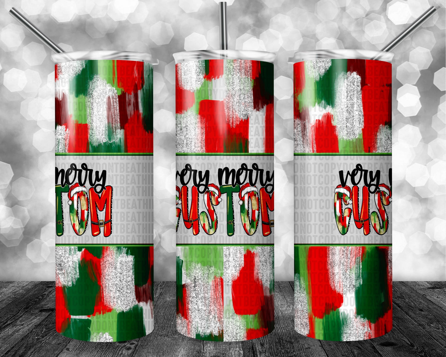 Very Merry Red 20oz Tumbler Custom