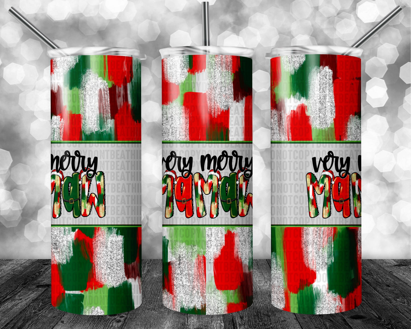 Very Merry Red 20oz Tumbler Mamaw