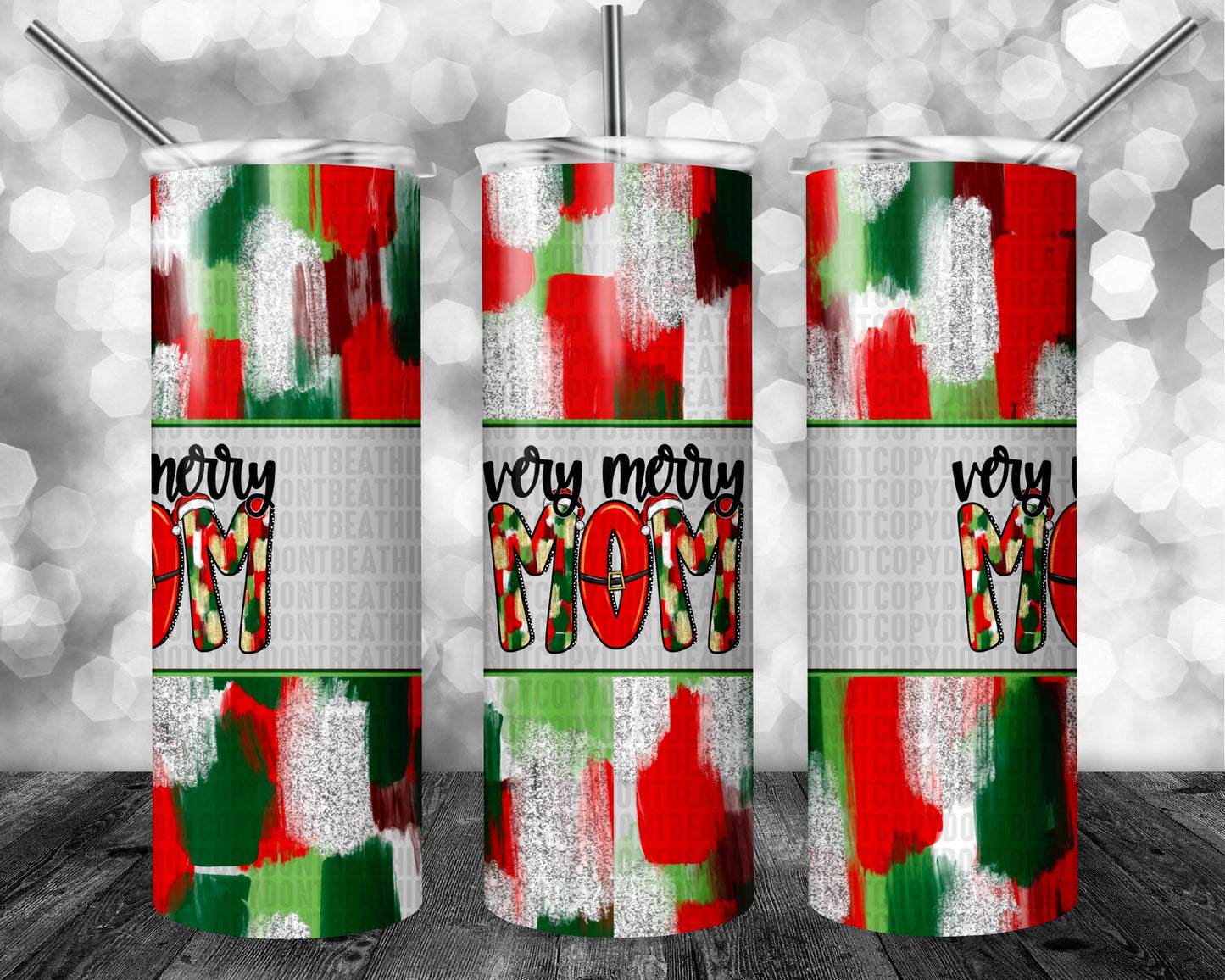 Very Merry Red 20oz Tumbler Mom