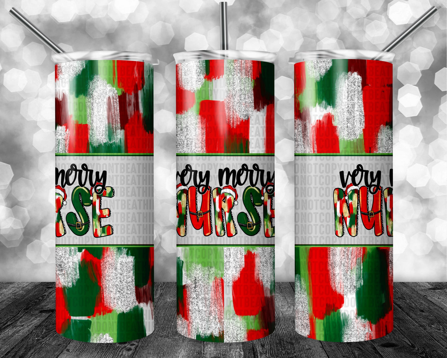 Very Merry Red 20oz Tumbler Nurse