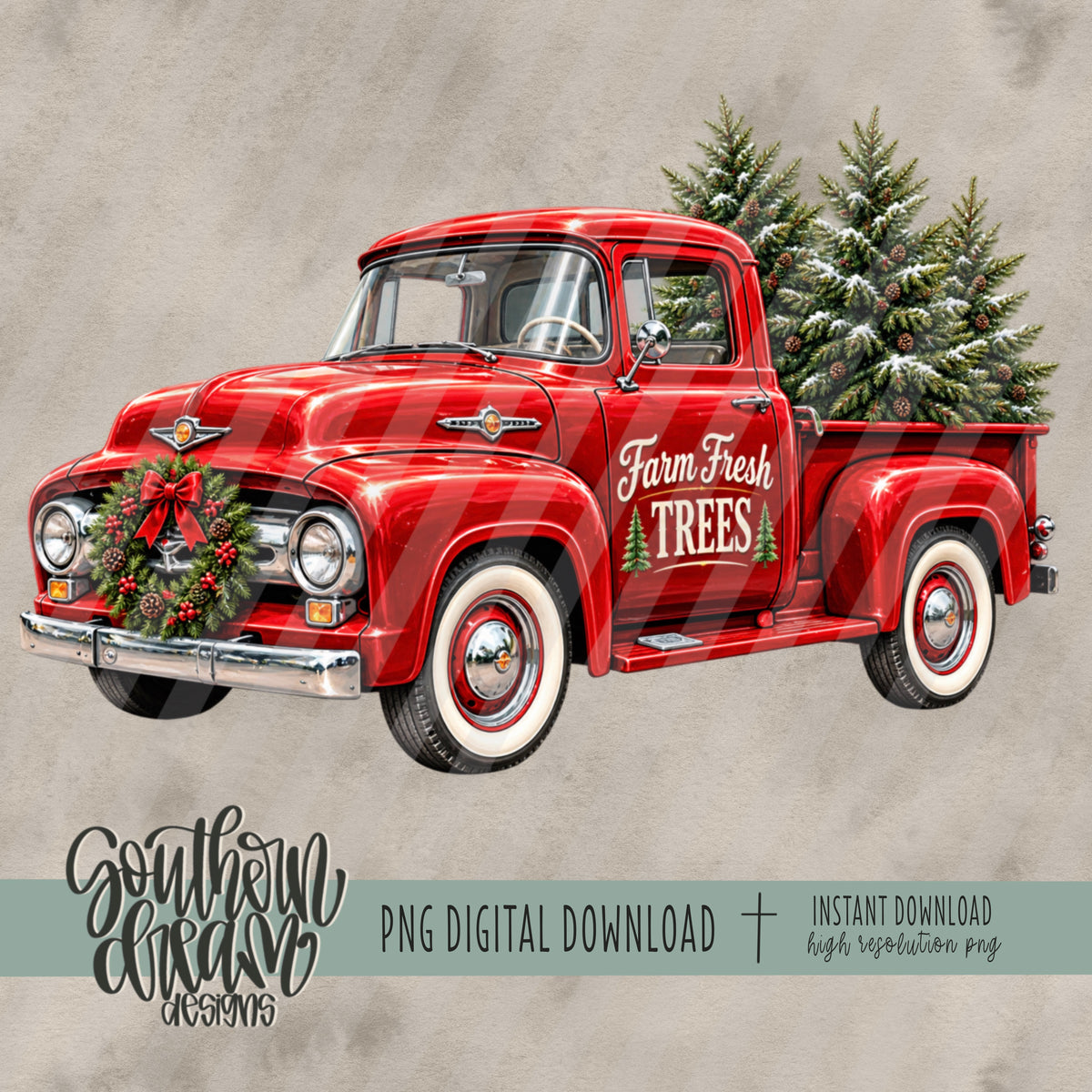 FARM FRESH TREES VINTAGE TRUCK