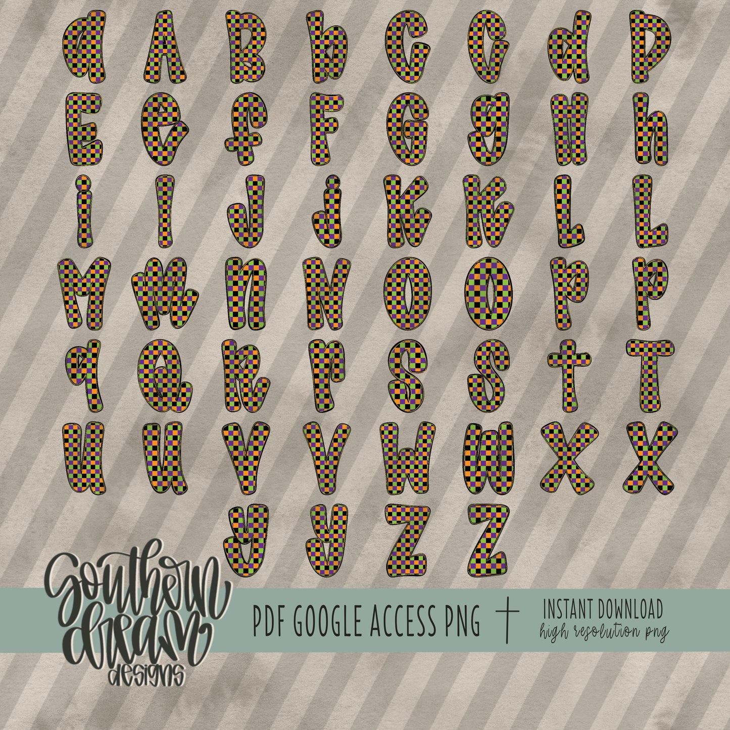 Vintage Halloween Doodle Alpha (4 Sets Aa-Zz)