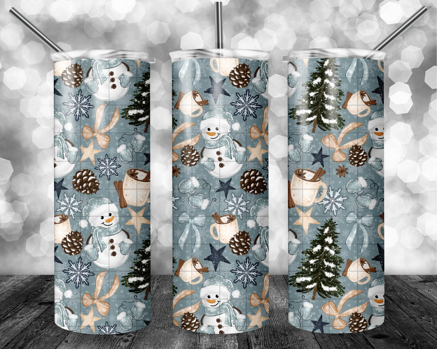 Watercolor Winter Seamless Bundle